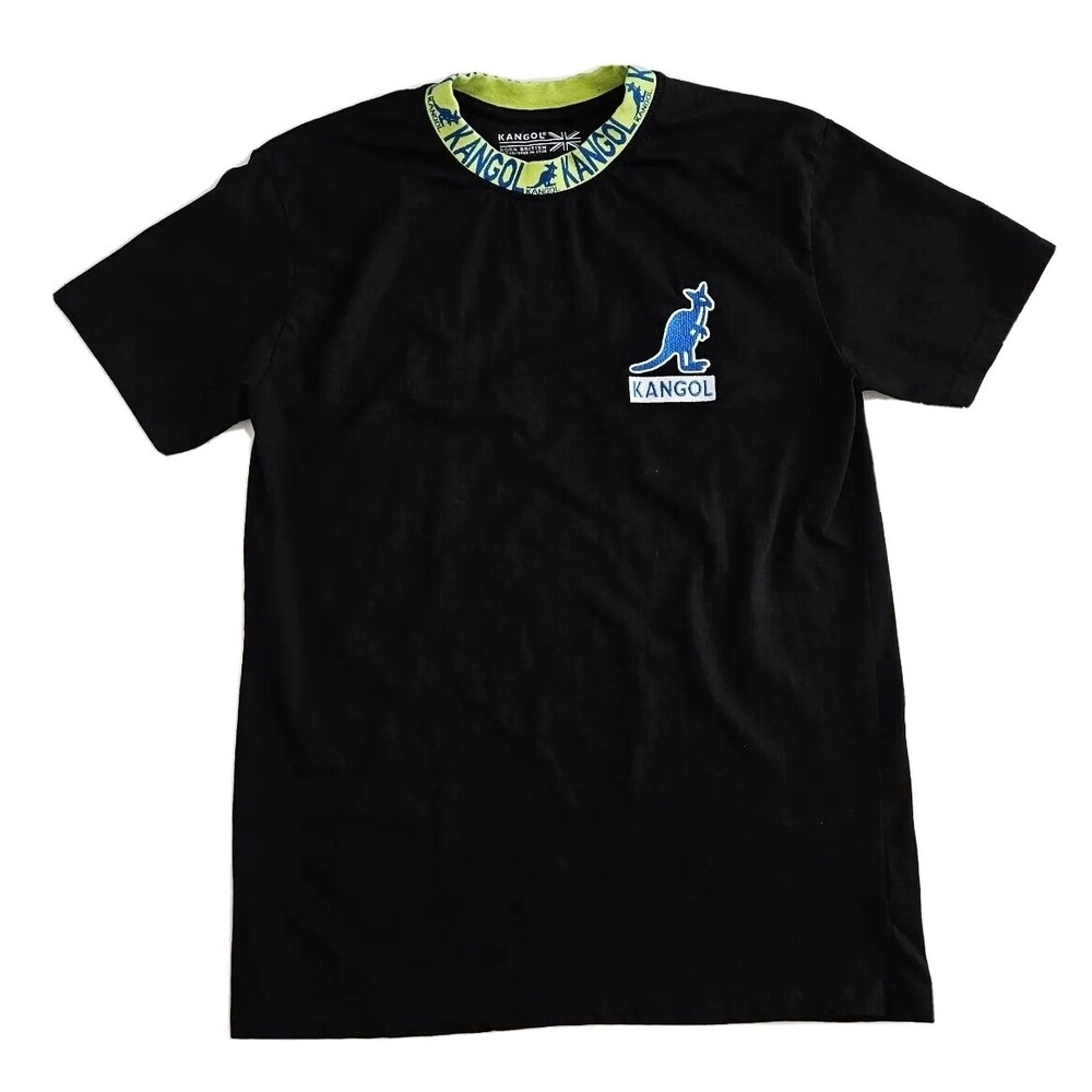 Kangol (Mens Small) Kangaroo‎ Embroidered Logo T-Shirt Short Sleeve Black
